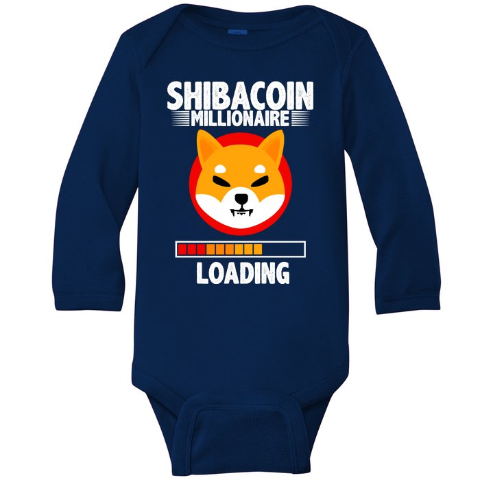 Shiba Coin Millionaire Loading Baby Long Sleeve Bodysuit