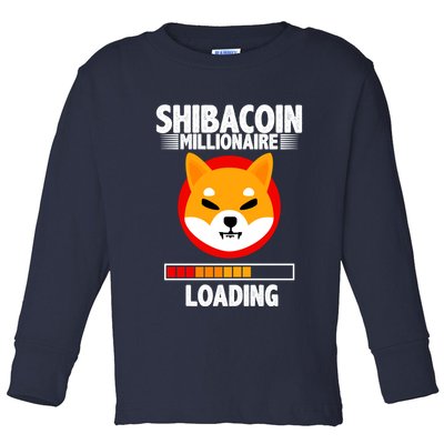 Shiba Coin Millionaire Loading Toddler Long Sleeve Shirt