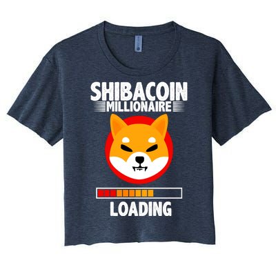 Shiba Coin Millionaire Loading Women's Crop Top Tee