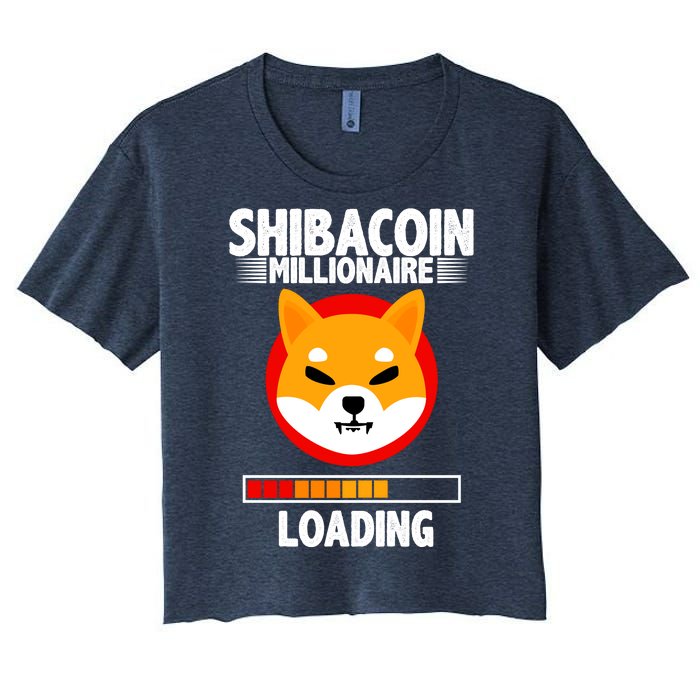 Shiba Coin Millionaire Loading Women's Crop Top Tee