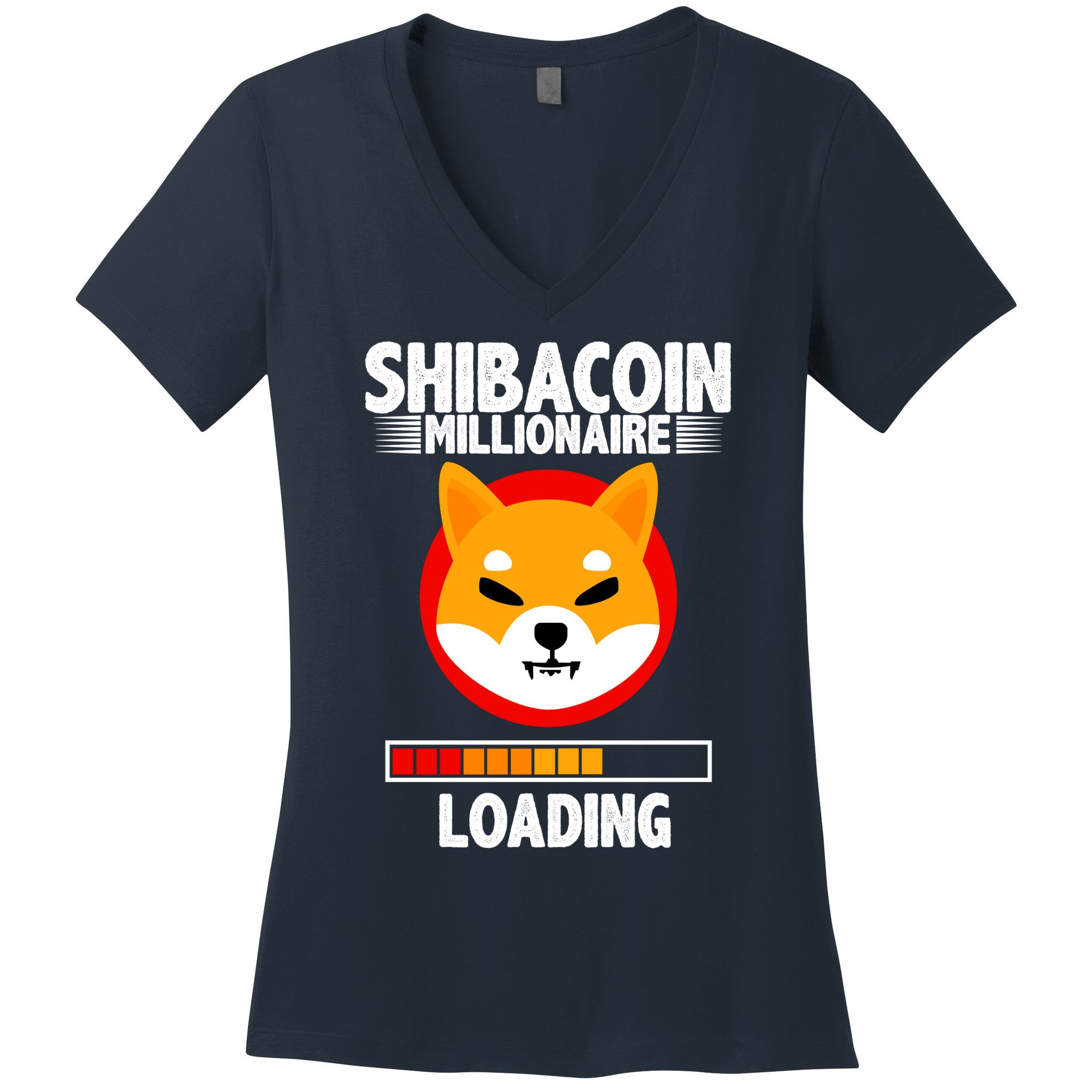 Shiba Coin Millionaire Loading Women's V-Neck T-Shirt