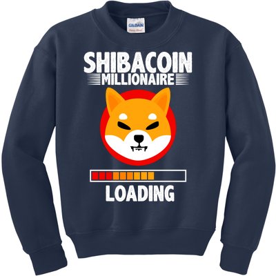 Shiba Coin Millionaire Loading Kids Sweatshirt