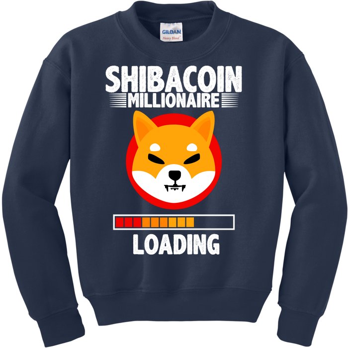 Shiba Coin Millionaire Loading Kids Sweatshirt