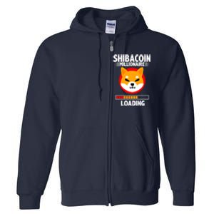 Shiba Coin Millionaire Loading Full Zip Hoodie