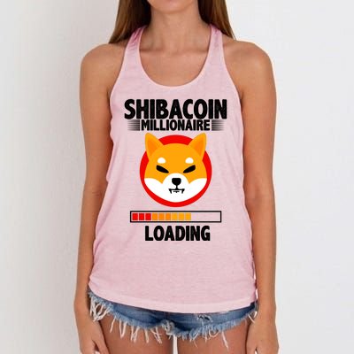 Shiba Coin Millionaire Loading Women's Knotted Racerback Tank