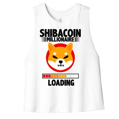 Shiba Coin Millionaire Loading Women's Racerback Cropped Tank