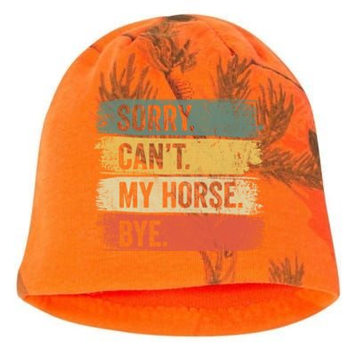 Sorry Can't My Horse Bye Horse Horseback Riding Gift Kati - Camo Knit Beanie