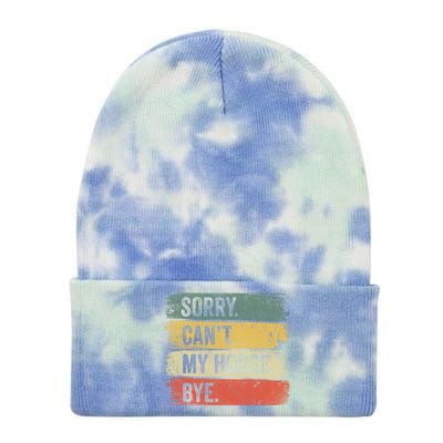 Sorry Can't My Horse Bye Horse Horseback Riding Gift Tie Dye 12in Knit Beanie