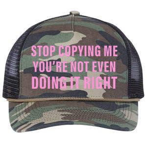 Stop Copying Me You’Re Not Even Doing It Right Apparel Retro Rope Trucker Hat Cap