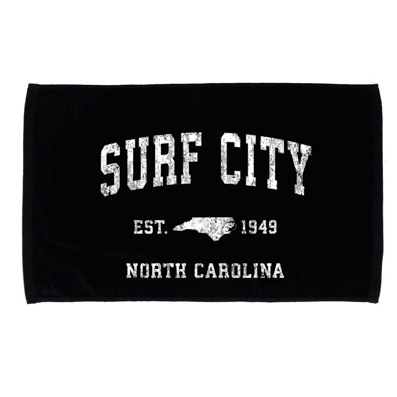 Surf City North Carolina Nc Vintage Established Athletic Sports Design Microfiber Hand Towel