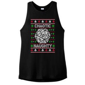 Santa Chaotic Naughty Christmas D20 Ugly Tabletop Gift Ladies PosiCharge Tri-Blend Wicking Tank