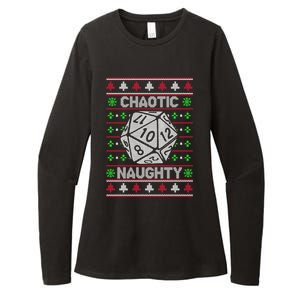 Santa Chaotic Naughty Christmas D20 Ugly Tabletop Gift Womens CVC Long Sleeve Shirt