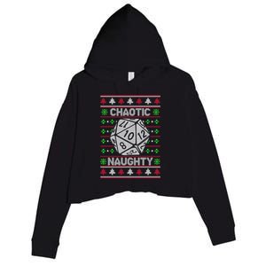 Santa Chaotic Naughty Christmas D20 Ugly Tabletop Gift Crop Fleece Hoodie