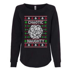 Santa Chaotic Naughty Christmas D20 Ugly Tabletop Gift Womens California Wash Sweatshirt