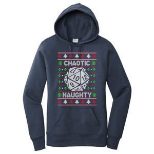 Santa Chaotic Naughty Christmas D20 Ugly Tabletop Gift Women's Pullover Hoodie