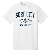 Surf City Nj Vintage Crossed Oars Boat Anchor Tall T-Shirt