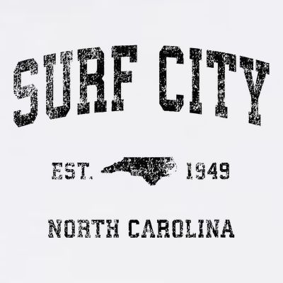Surf City North Carolina Nc Vintage Sports Design T-Shirt