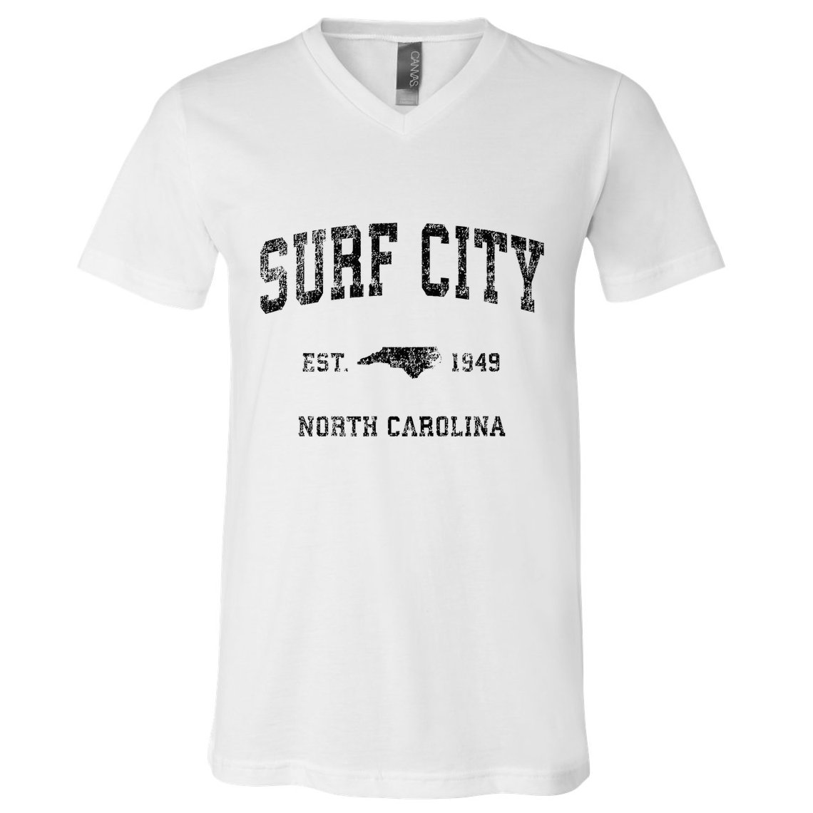 Surf City North Carolina Nc Vintage Sports Design V-Neck T-Shirt