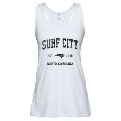 Surf City North Carolina Nc Vintage Sports Design Ladies Essential Flowy Tank