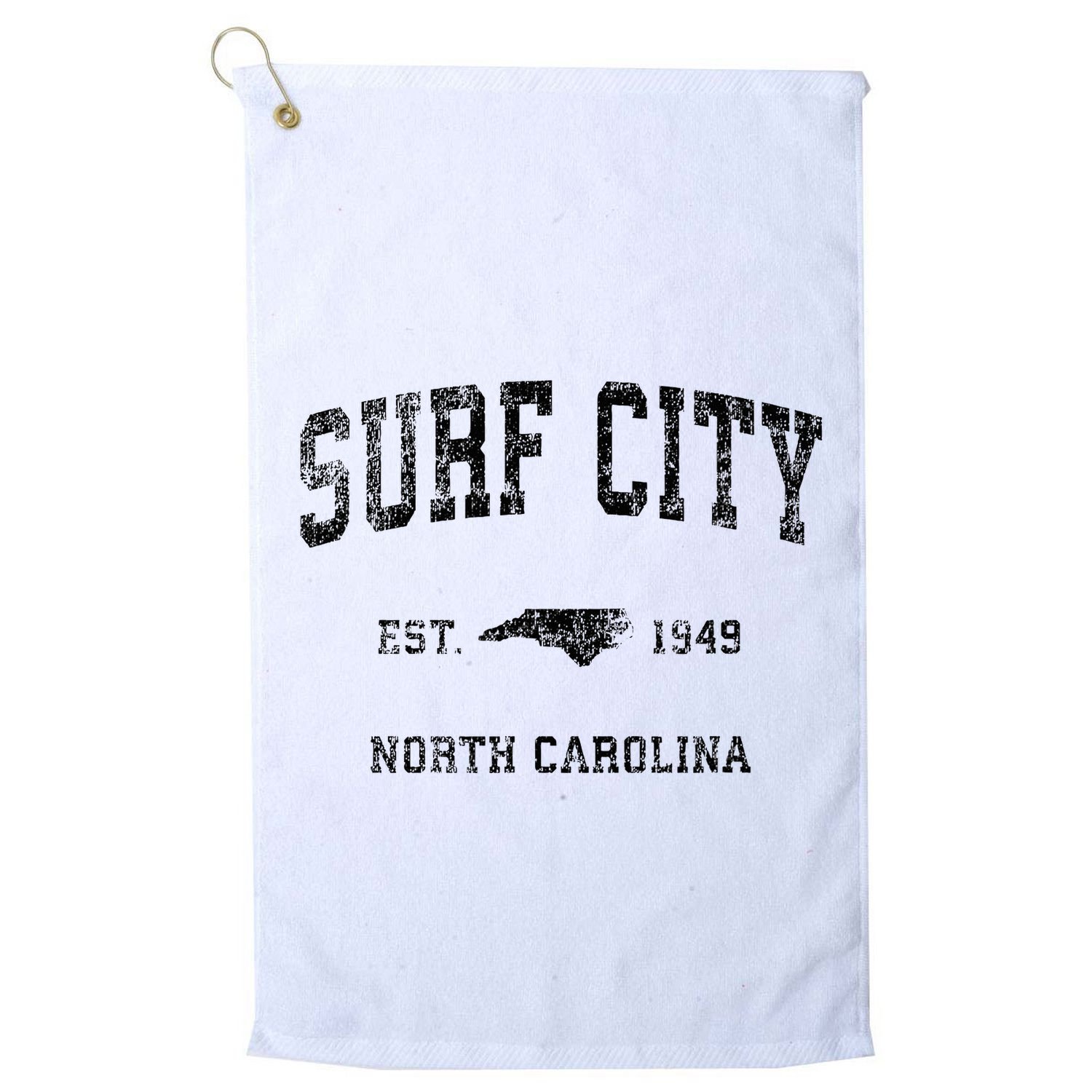 Surf City North Carolina Nc Vintage Sports Design Golf Towel