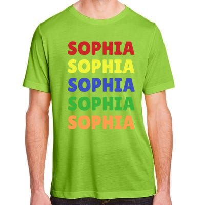 Sophia Colorful Name Stack Pride In Your Name Gift Adult ChromaSoft Performance T-Shirt