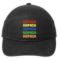 Sophia Colorful Name Stack Pride In Your Name Gift 7-Panel Snapback Hat