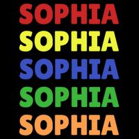 Sophia Colorful Name Stack Pride In Your Name Gift 7-Panel Snapback Hat
