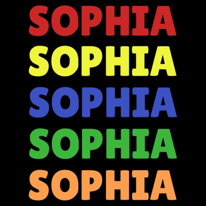 Sophia Colorful Name Stack Pride In Your Name Gift 7-Panel Snapback Hat