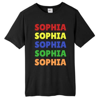 Sophia Colorful Name Stack Pride In Your Name Gift Tall Fusion ChromaSoft Performance T-Shirt