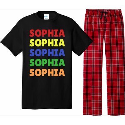 Sophia Colorful Name Stack Pride In Your Name Gift Pajama Set