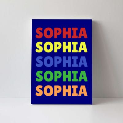 Sophia Colorful Name Stack Pride In Your Name Gift Canvas