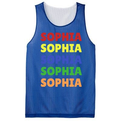 Sophia Colorful Name Stack Pride In Your Name Gift Mesh Reversible Basketball Jersey Tank