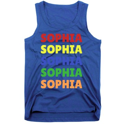 Sophia Colorful Name Stack Pride In Your Name Gift Tank Top