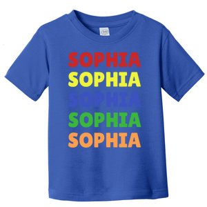 Sophia Colorful Name Stack Pride In Your Name Gift Toddler T-Shirt