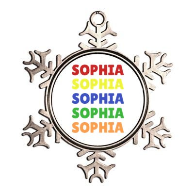 Sophia Colorful Name Stack Pride In Your Name Gift Metallic Star Ornament