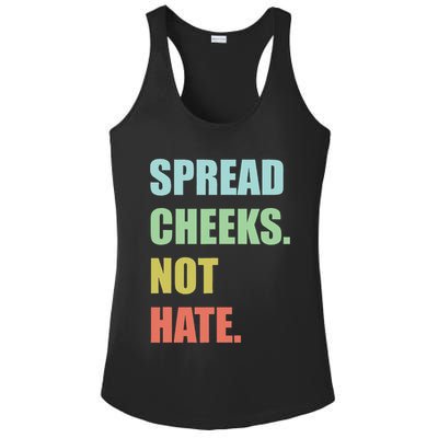 Spread Cheeks. Not Hate. Ladies PosiCharge Competitor Racerback Tank