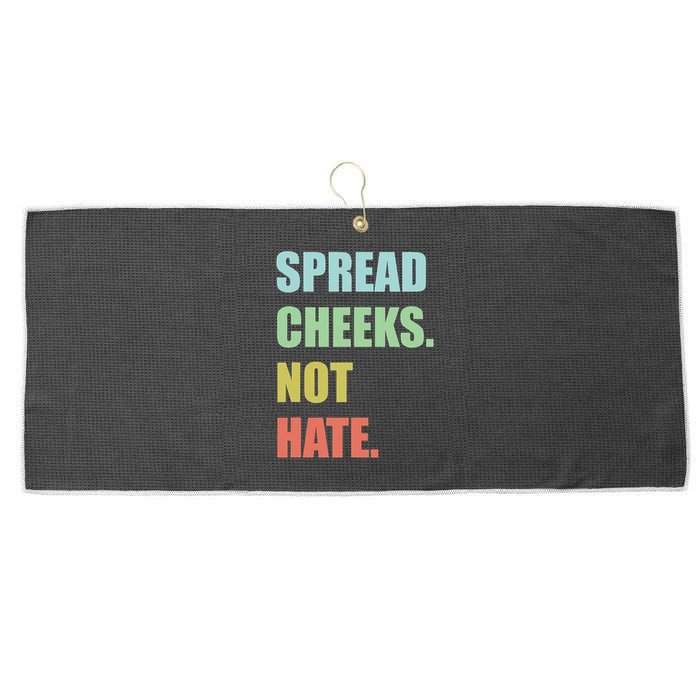 Spread Cheeks. Not Hate. Large Microfiber Waffle Golf Towel