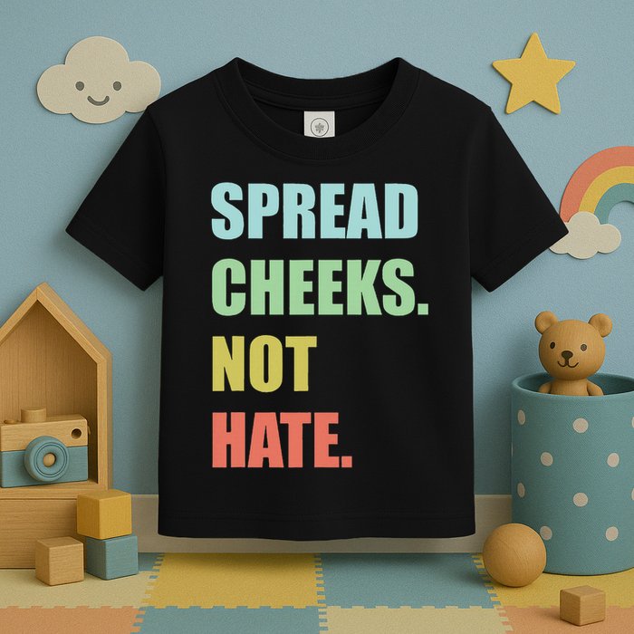 Spread Cheeks. Not Hate. Toddler T-Shirt