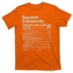 Squash Casserole Nutrition Facts Label T-Shirt