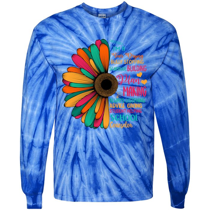 School Counselor National School Counseling Week Teacher Gift Tie-Dye Long Sleeve Shirt