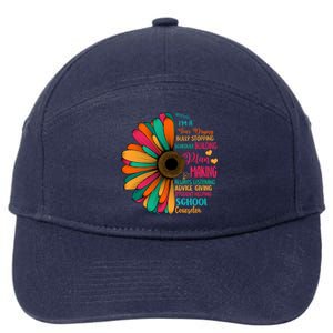 School Counselor National School Counseling Week Teacher Gift 7-Panel Snapback Hat