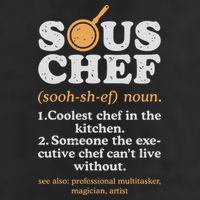 Sous Chef Noun Definition Funny Cooking Term Men Women Cook 7 Panel Mesh Trucker Snapback Hat