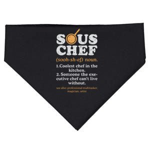 Sous Chef Noun Definition Funny Cooking Term Men Women Cook USA-Made Doggie Bandana