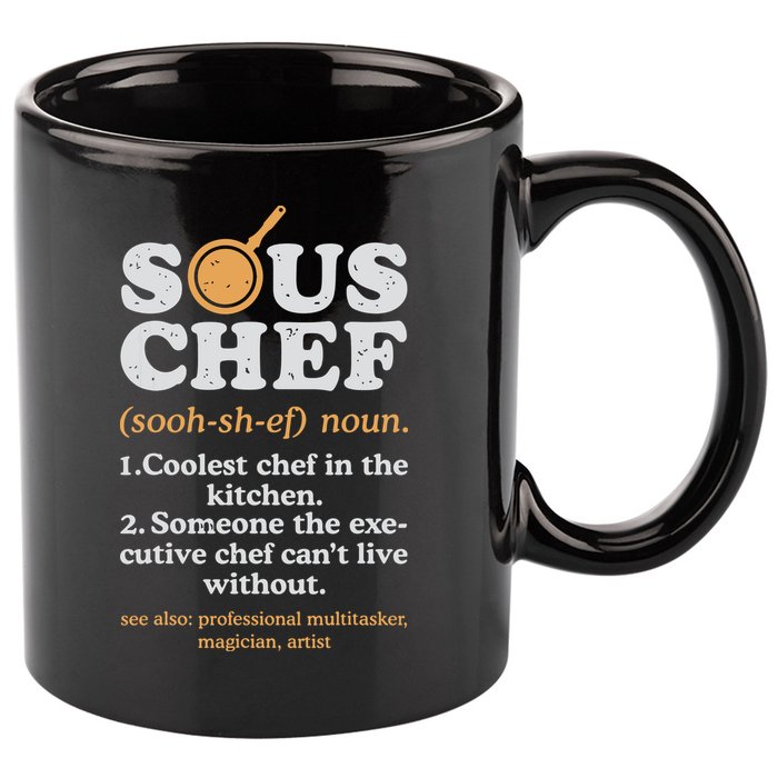 Sous Chef Noun Definition Funny Cooking Term Men Women Cook 11oz C Handle Ceramic Mug
