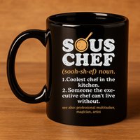 Sous Chef Noun Definition Funny Cooking Term Men Women Cook 11oz C Handle Ceramic Mug