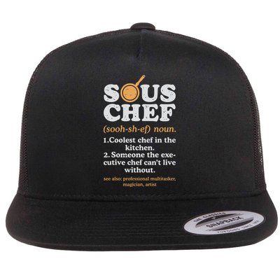 Sous Chef Noun Definition Funny Cooking Term Men Women Cook Flatbill Hat