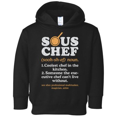 Sous Chef Noun Definition Funny Cooking Term Men Women Cook Toddler Hoodie