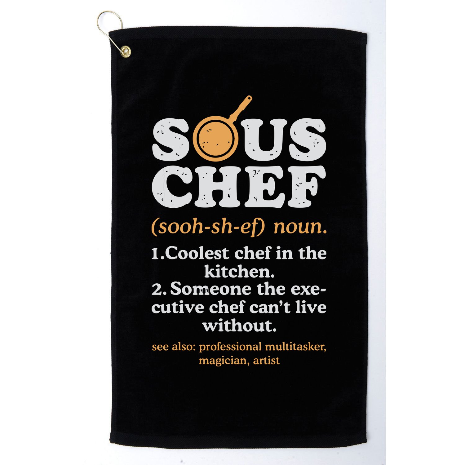 Sous Chef Noun Definition Funny Cooking Term Men Women Cook Golf Towel