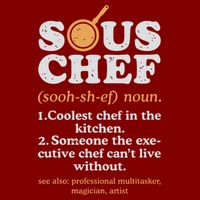 Sous Chef Noun Definition Funny Cooking Term Men Women Cook Cooling Performance Crew T-Shirt