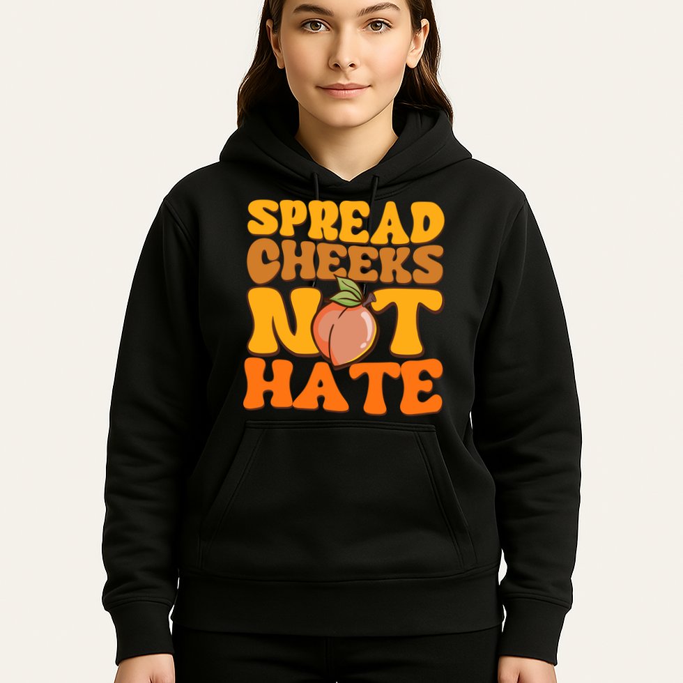 Spread Cheeks Not Hate Fitness Workout Funny Gym Hoodie
